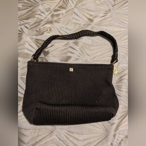 Luna Brown Knit Shoulder Bag